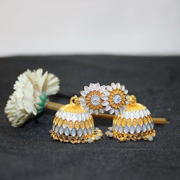 Jewelry - Gold Earrings Gold Plated Earrings Gold Jhumka  Gold Plated jhumka